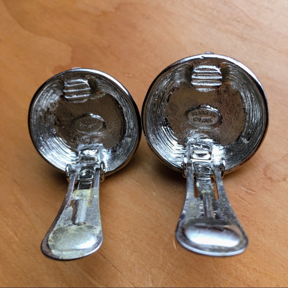 Vtg 80s Kenneth Jay Lane Signed Enamel Earrings - image 8